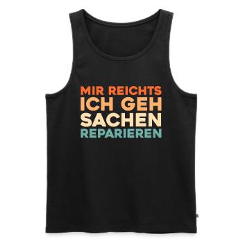 Mécanicien automobile - Débardeur bio Premium Homme - noir - Devant - Michal (187cm)