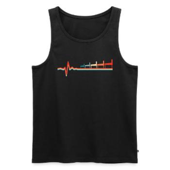 Pinball Ekg Heartbeat - Men's Premium Organic Tank Top - black - Front - AI Model Male 178 light (178cm)