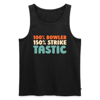 Bowling Bowlen Bowler - Männer Premium Bio Tank Top - Schwarz - Vorne - AI Model Male 178 light (178cm)