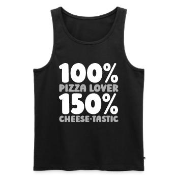 Pizza - Débardeur bio Premium Homme - noir - Devant - AI Model Male 178 light (178cm)