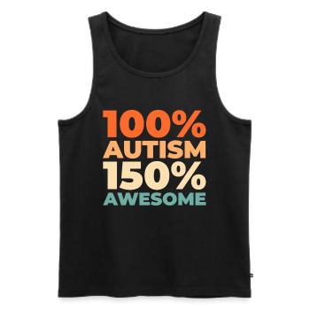 Autism Autistic - Men's Premium Organic Tank Top - black - Front - Michal (187cm)