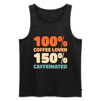 Kaffee Cafe - Männer Premium Bio Tank Top - Schwarz - Vorne - AI Model Male 178 light (178cm)