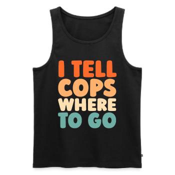 Notruf Leitstelle Einsatzzentrale - Männer Premium Bio Tank Top - Schwarz - Vorne - Michal (187cm)