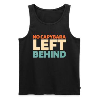 Capybara Wasserschwein - Männer Premium Bio Tank Top - Schwarz - Vorne - AI Model Male 178 light (178cm)
