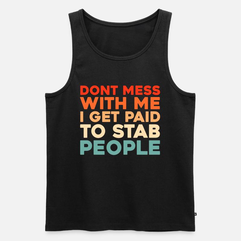 Krankenschwester - Männer Premium Bio Tank Top - Schwarz