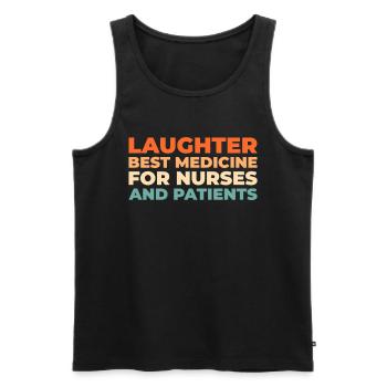 Krankenschwester - Männer Premium Bio Tank Top - Schwarz - Vorne - Michal (187cm)