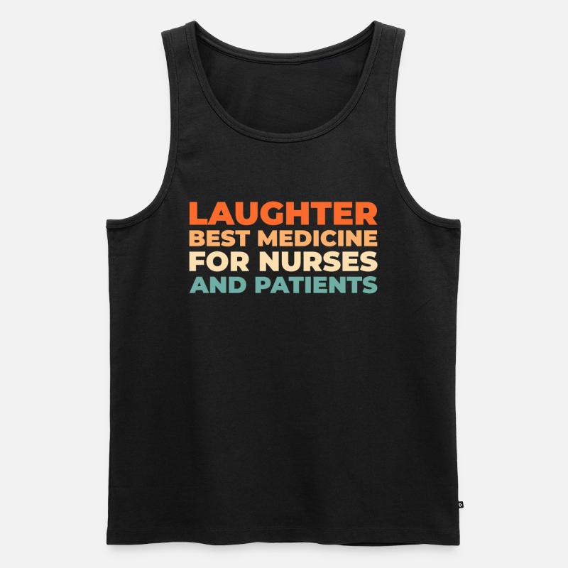 Krankenschwester - Männer Premium Bio Tank Top - Schwarz