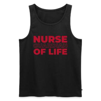 Krankenschwester - Männer Premium Bio Tank Top - Schwarz - Vorne - Michal (187cm)