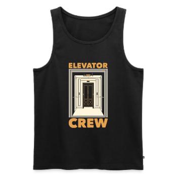 Elevator Elevator - Men's Premium Organic Tank Top - black - Front - Michal (187cm)