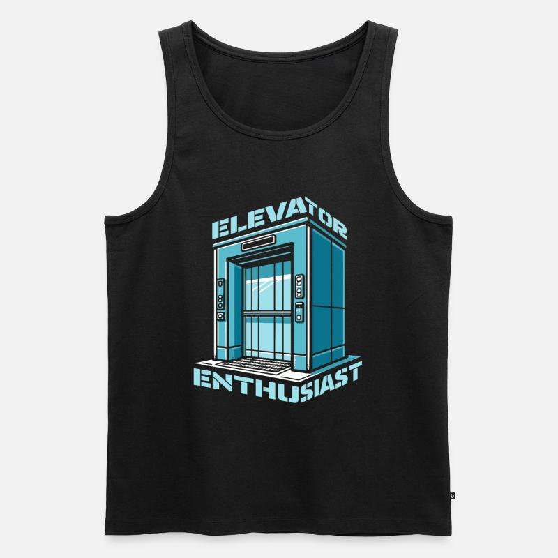 Elevator Elevator - Men's Premium Organic Tank Top - black