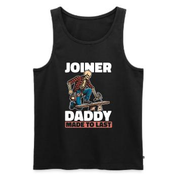 Tischler Schreiner Skelett Fathers Day Dad - Männer Premium Bio Tank Top - Schwarz - Vorne - Michal (187cm)
