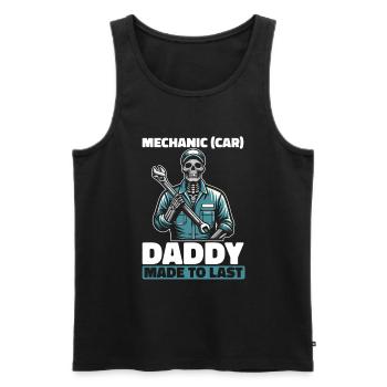 Car Mechanic Skeleton Fathers Day Dad - Men's Premium Organic Tank Top - black - Front - Michal (187cm)