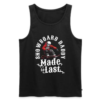 Snowboard Snowboarder Skelett Fathers Day Dad - Männer Premium Bio Tank Top - Schwarz - Vorne - Michal (187cm)