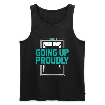 Fahrstuhl Aufzug - Männer Premium Bio Tank Top - Schwarz - Vorne - Michal (187cm)