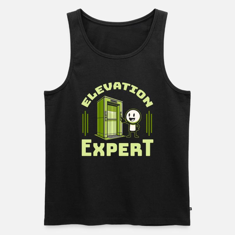 Elevator Elevator - Men's Premium Organic Tank Top - black