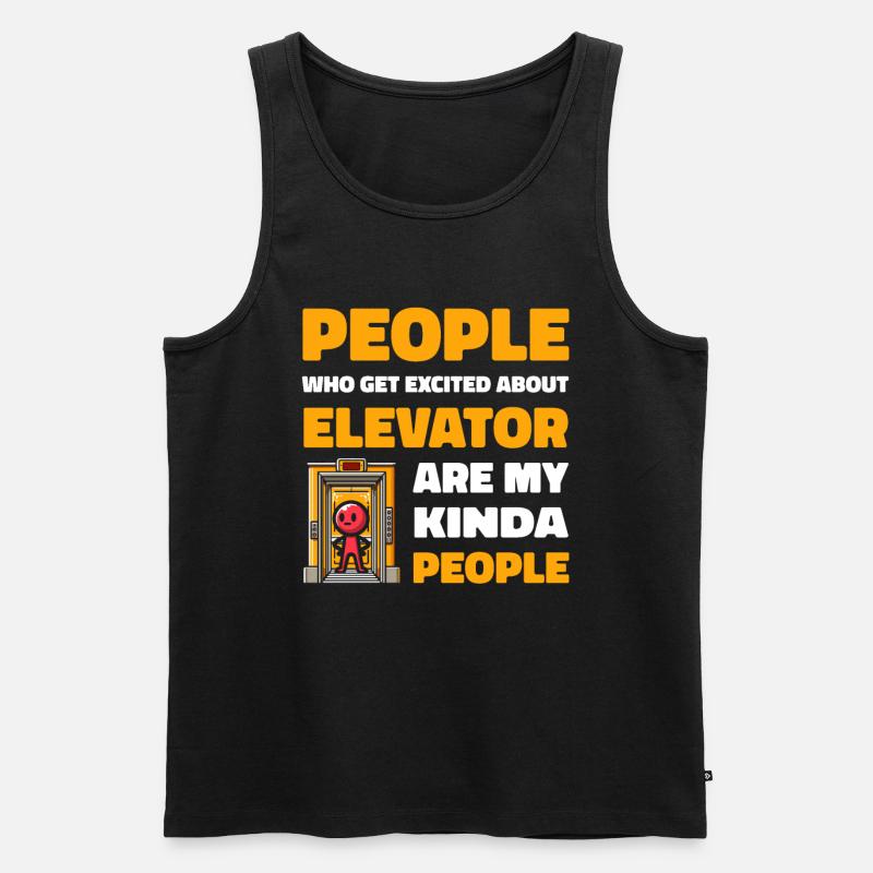 Elevator Elevator - Men's Premium Organic Tank Top - black