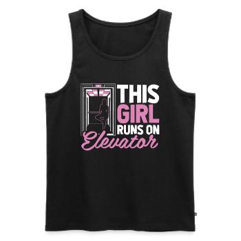 Elevator Elevator - Men's Premium Organic Tank Top - black - Front - AI Model Male 178 light (178cm)