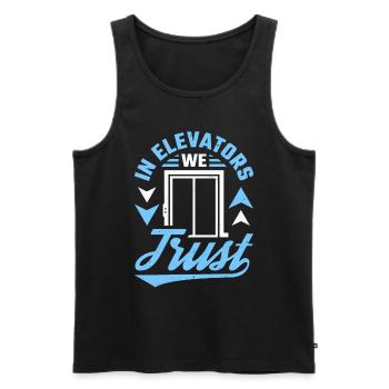 Fahrstuhl Aufzug - Männer Premium Bio Tank Top - Schwarz - Vorne - Michal (187cm)