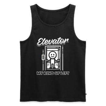 Elevator Elevator - Men's Premium Organic Tank Top - black - Front - AI Model Male 178 light (178cm)