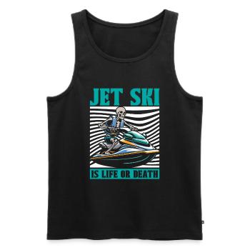 Jet ski squelette - Débardeur bio Premium Homme - noir - Devant - Michal (187cm)
