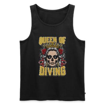 Diving Diver Queen Of Diving - Men's Premium Organic Tank Top - black - Front - AI Model Male 178 light (178cm)