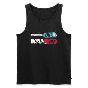 Wakeboard Wakeboarder Wakeboarding On World Off - Débardeur bio Premium Homme - noir - Devant - Michal (187cm)