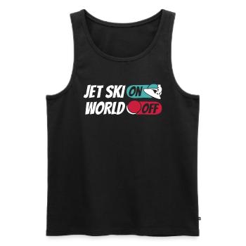 Jet Ski Jet Ski On World Off - Männer Premium Bio Tank Top - Schwarz - Vorne - AI Model Male 178 light (178cm)