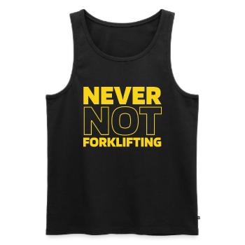 Gabelstapler Staplerfahrer - Männer Premium Bio Tank Top - Schwarz - Vorne - AI Model Male 178 light (178cm)