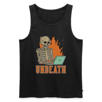 Developer Coder Programmer Skeleton Undeath - Men's Premium Organic Tank Top - black - Front - AI Model Male 178 light (178cm)