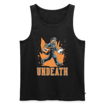 Postman Postman Skeleton Undeath - Men's Premium Organic Tank Top - black - Front - AI Model Male 178 light (178cm)