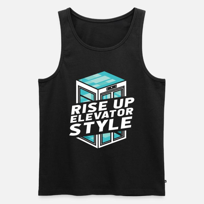 Elevator Elevator - Men's Premium Organic Tank Top - black
