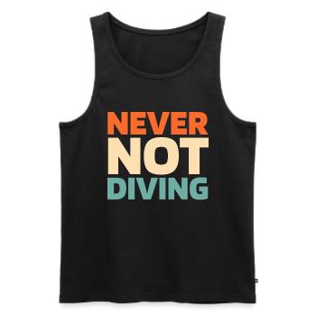 Tauchen Taucher - Männer Premium Bio Tank Top - Schwarz - Vorne - AI Model Male 178 light (178cm)