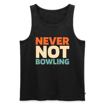 Bowling Bowlen Bowler - Männer Premium Bio Tank Top - Schwarz - Vorne - AI Model Male 178 light (178cm)