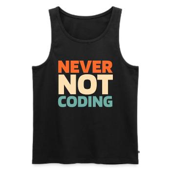 Développeur Codeur Programmeur - Débardeur bio Premium Homme - noir - Devant - Michal (187cm)