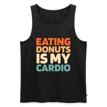 Donut Funny Cardio Quote - Männer Premium Bio Tank Top - Schwarz - Vorne - Michal (187cm)