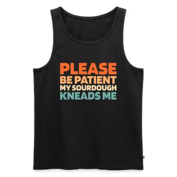 Sauerteig Brot - Männer Premium Bio Tank Top - Schwarz - Vorne - AI Model Male 178 light (178cm)