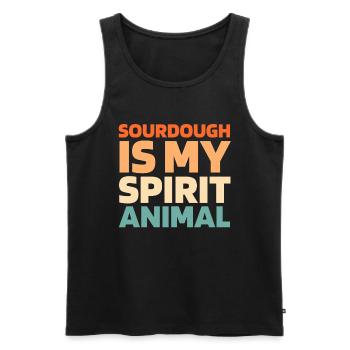 Sauerteig Brot - Männer Premium Bio Tank Top - Schwarz - Vorne - AI Model Male 178 light (178cm)