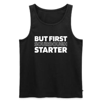 Sourdough bread - Men's Premium Organic Tank Top - black - Front - Michal (187cm)