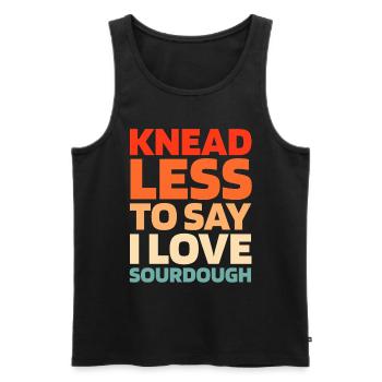 Sauerteig Brot - Männer Premium Bio Tank Top - Schwarz - Vorne - AI Model Male 178 light (178cm)