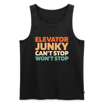 Elevator Elevator - Men's Premium Organic Tank Top - black - Front - AI Model Male 178 light (178cm)