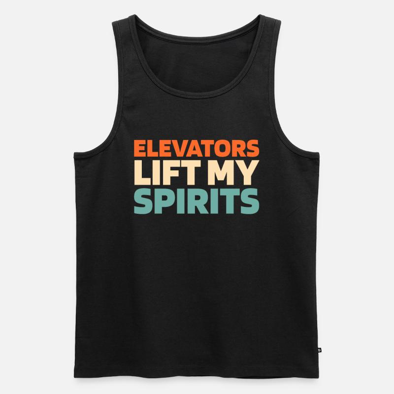 Elevator Elevator - Men's Premium Organic Tank Top - black