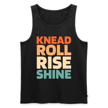 Sauerteig Brot - Männer Premium Bio Tank Top - Schwarz - Vorne - AI Model Male 178 light (178cm)