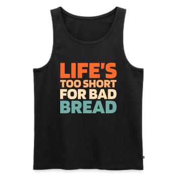 Sourdough bread - Men's Premium Organic Tank Top - black - Front - Michal (187cm)