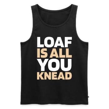 Sauerteig Brot - Männer Premium Bio Tank Top - Schwarz - Vorne - AI Model Male 178 light (178cm)