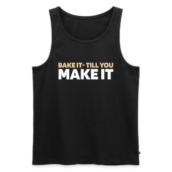 Sauerteig Brot - Männer Premium Bio Tank Top - Schwarz - Vorne - AI Model Male 178 light (178cm)