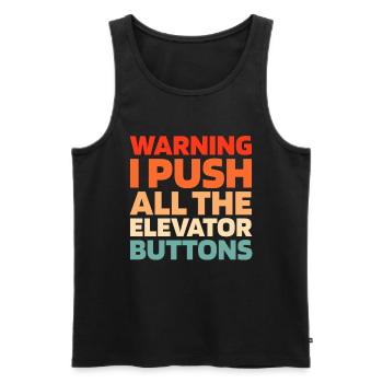 Fahrstuhl Aufzug - Männer Premium Bio Tank Top - Schwarz - Vorne - Michal (187cm)