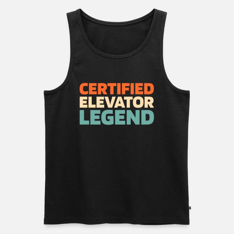 Elevator Elevator - Men's Premium Organic Tank Top - black