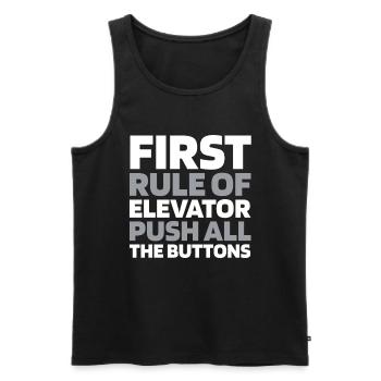 Elevator Elevator - Men's Premium Organic Tank Top - black - Front - AI Model Male 178 light (178cm)