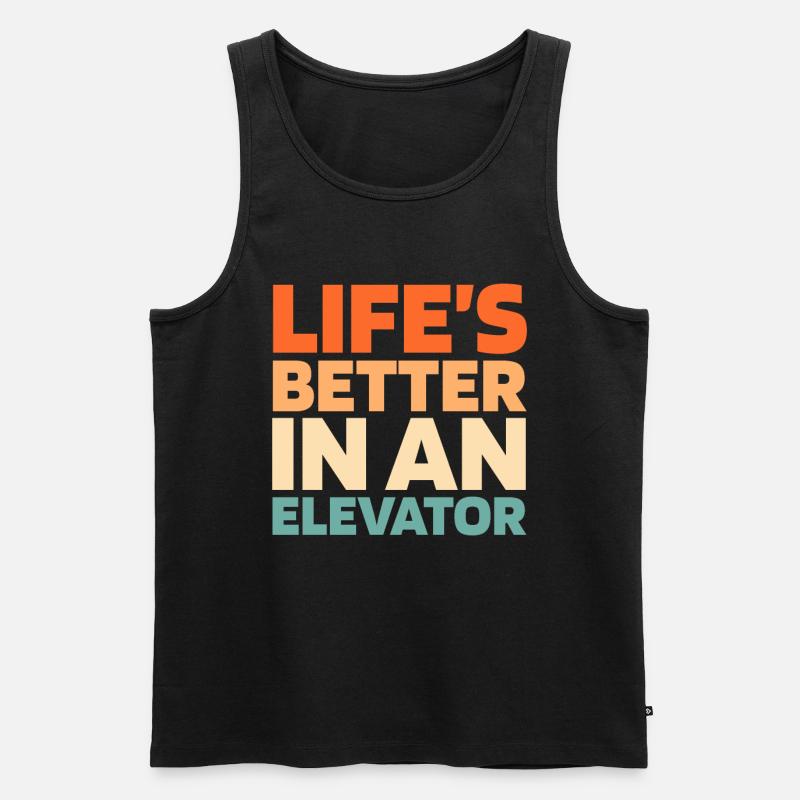 Elevator Elevator - Men's Premium Organic Tank Top - black