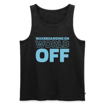 Wakeboard Wakeboarder Wakeboarding On World Off - Débardeur bio Premium Homme - noir - Devant - Michal (187cm)